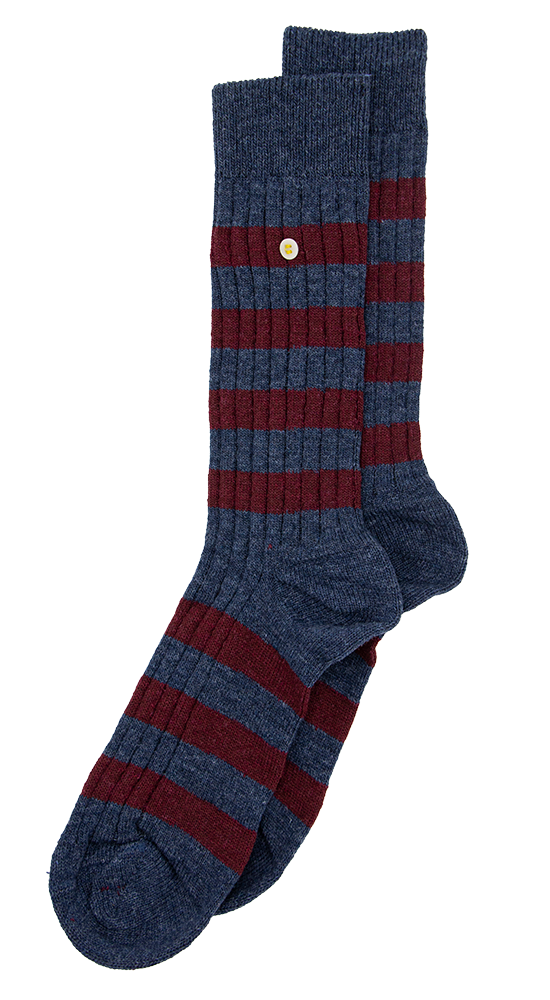 Merino Cosy Rib Stripes | Navy