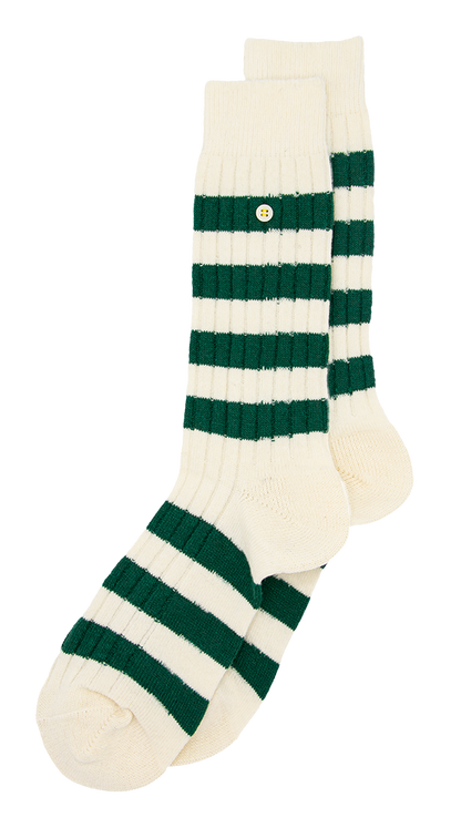 Merino Cosy Rib Stripes | Green