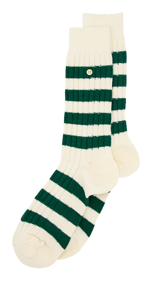 Merino Cosy Rib Stripes | Green